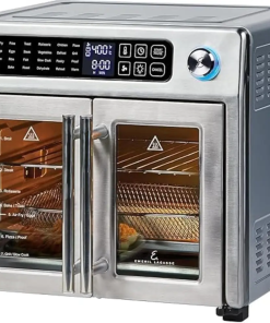 Emeril Lagasse 26 QT Extra Large Air Fryer, Convection Toaster Oven with French Doors, Stainless Steel