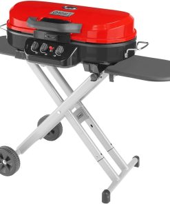 RoadTrip 285 Portable Stand-Up Propane Grill with 3 Adjustable Burners & Instastart Ignition, 20,000 BTUs of Power for Outdoor Cooking, Camping, Tailgating, Grilling, BBQs, & More