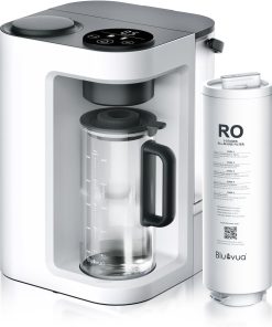 Bluevua RO100ROPOT-Lite(UV) reverse osmosis system countertop water purifier, 7-stage purification, with UV and remineralization functions, TDS and filter life monitoring