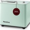 Neretva Bread Maker, 20-IN-1 2LB Bread Machine Dual Heater Bread Maker Machine Automatic with Nonstick Ceramic Pan, 15H Timer & 1H Keep Warm Set, Low Noise, Stainless Steel Breadmaker Recipe-Green