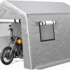6x8 ft Heavy Duty Carport Tent Portable Garage with Removable Side Walls and Door Four Seasons Tarpaulin