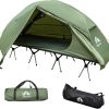 Camping Cot Tent - Waterproof 1-Person Off-Ground Combo Cot Bed for Adults Portable Easy Set-up Tent