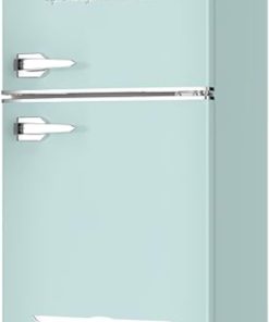 Frigidaire Retro Mini Fridge with Freezer Side Bottle Opener-Small 2 Door Refrigerator Office Bar