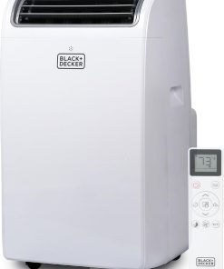 BLACK+DECKER 10,000 BTU Portable Air Conditioner for Rooms up to 450 Sq. with Remote Control, White