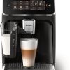 Philips Series 3300 Fully Automatic Espresso Coffee Machine - 6 Hot & Iced Drinks, LatteGo Milk System, 40% Quieter SilentBrew, Ceramic Grinder, Aquaclean Filter, Glossy Black (EP3341/50)