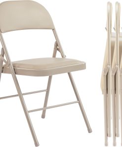 Alternative view of DUMOS 2 Pack Leather Padded Folding Chair, Indoor Outdoor Portable Stackable Commercial Seat