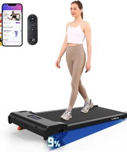 Lichico Walking Pad Under Desk Treadmill, Ultra-Quiet Brushless Electric Walking and Jogging Treadmill with Remote Control