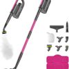 7-in-1 Steam Mop Dual-Rod Design with Detachable Handheld Steamer for Walls, Grouts, Hard Floors, Tiles, includes Multi-purpose Accessories and Washable Microfiber Pads