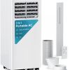 8,000 BTU Portable Air Conditioner - 3-in-1 AC Unit with Remote Control, Ultra-Quiet Cooling for Rooms up to 350 sq. ft., 24H Timer, Sleep Mode