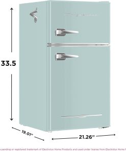 Alternative view of Frigidaire Retro Mini Fridge with Freezer Side Bottle Opener-Small 2 Door Refrigerator Office Bar