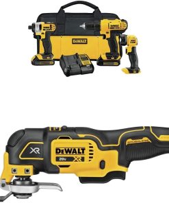 20V MAX Cordless Drill Impact Driver and LED Work Light Portable, Power Tool Combo Kit 3 Tool, 2 Batteries and Charger Included (DCK340C2)