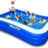 Inflatable Pool for Kids and Adults, 120" X 72" X 22" Oversized Thickened Family Swimming Pool for Toddlers, Outdoor, Garden, Backyard, Summer Water Party