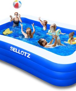 Inflatable Pool for Kids and Adults, 120" X 72" X 22" Oversized Thickened Family Swimming Pool for Toddlers, Outdoor, Garden, Backyard, Summer Water Party