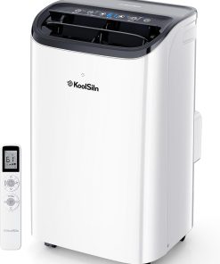 14,000 BTU Portable Air Conditioner Cools Up to 700 Sq.Ft, Auto-Evaporation Low Noise Portable AC Unit with Remote Control Fits for Large Room, Office, Garage,White