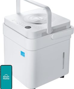 Midea Cube 35 Pint Dehumidifier for Basement and Rooms at Home for up to 3,500 Sq. Ft., Smart Control, Compatible with Alexa (White), Drain Hose Included, ENERGY STAR Most Efficient 2023