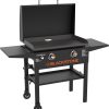 Blackstone 1883 Original 28 Griddle with Integrated Protective Hood Counter Height Side Shelves
