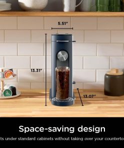 Alternative view of Ninja Pods & Grounds Single-Serve Coffee Maker, K-Cup Pod Compatible, Brews Grounds, Compact Design, 56-oz. Reservoir, 6-oz. Cup to 24-oz. Travel Mug Brew Sizes, Iced Coffee Maker, Stone, PB041ST