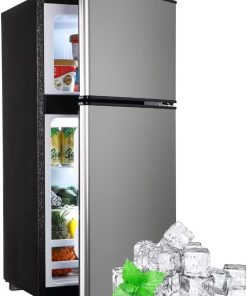 Apartment Size Refrigerator, 3.5 Cu.Ft Samll Refrigerator with Freezer Suitable for Home and Apartments, Freestanding