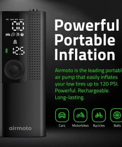 Alternative view of Airmoto Tire Inflator Portable Air Compressor Car Tire Air Pump with Digital Pressure Gauge, LED Light and Auto Shutoff