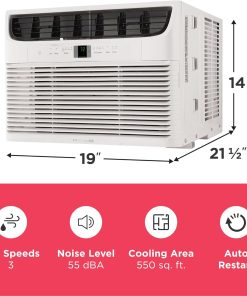 Alternative view of Frigidaire 5,000 BTU Window Air Conditioner with Remote Control, Cools Up to 150 Sq. Ft., Quiet Operation, Eco Mode, 3 Fan Speeds, Auto Restart, White