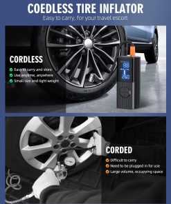 Alternative view of Tire Inflator Portable Air Compressor, 180PSI Portable Air Compressor with with LED Light, 25000mAh & 3X Faster Inflation Air Pump for Car, Bike, Motorcycle, Ball and more