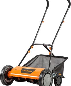 LawnMaster LMRM1801 Push Reel Lawn Mower 18-Inch 5-Blade