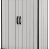 Keter Premier Tall 4.6 x 5.6 ft. Resin Outdoor Storage Shed Shelving Brackets Patio Furniture