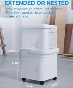 Alternative view of Midea Cube 35 Pint Dehumidifier for Basement and Rooms at Home for up to 3,500 Sq. Ft., Smart Control, Compatible with Alexa (White), Drain Hose Included, ENERGY STAR Most Efficient 2023