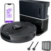 Voice Control Robot Vacuum with Matrix Clean Navigation, Home Mapping, 60-Day Capacity, XL Self-Empty Base for Homes with Pets, Carpet & Hard Floors, Cool Grey