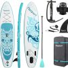FBSPORT 11' Premium Stand Up Paddle Board, Yoga Board with Durable SUP Accessories & Carry Bag | Wide Stance, Surf Control, Non-Slip Deck, Leash, Paddle and Pump for Youth & Adult
