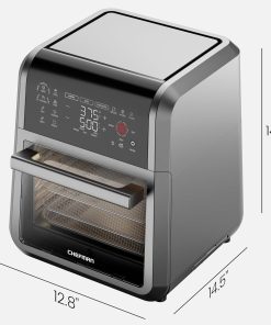 Alternative view of CHEFMAN ExacTemp 12-Quart Air Fryer Integrated Smart Cooking 28 Touchscreen Presets