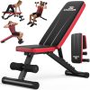 Basic Weight Bench for Home Gym, Foldable Workout Bench with 8 Backrests, 660LBS Weight Capacity Adjustable Bench