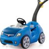 Step2 Whisper Ride II Ride On Push Toy Car Pink Ride On Car Seat Belt Easy Storage Transport