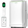 ZAFRO 8,000 BTU Portable Air Conditioners, 4 Modes Portable AC Unit with Fast Cooling/Energy Efficient/Remote/24Hrs Timer for Bedroom/Dorms/Indoor Rooms, White
