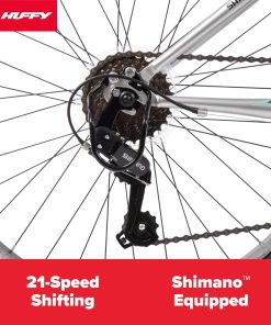 Alternative view of Huffy Stone Mountain Hardtail Mountain Bike for Boys/Girls/Men/Women, 20"/24"/26" Sizes, 6 or 21 Speed Shimano Twist Shifting, Front or Dual Suspension, Comfort Saddle, Sleek Colors