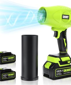 Leaf Blower Cordless with Battery and Charger, 500,000 RPM, Extended Nozzle, Lightweight Handheld Design, Turbo Jet Blower for Patio Cleaning