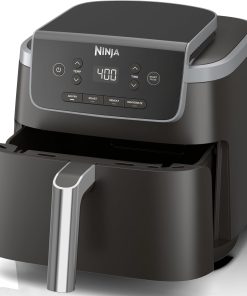 Alternative view of Ninja Air Fryer Pro 4-in-1 with 5 QT Capacity, Air Fry, Roast, Reheat, Dehydrate, Air Crisp Technology with 400F for hot, 120 Volts, Nonstick Basket & Crisper Plate, Grey, AF141