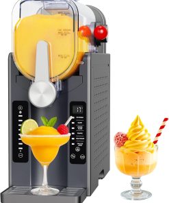 Slushie Machine: No Ice Needed All-in-One Slushy Maker for Home, Real-Time Temp Display, Auto-Clean, 6 Preset | Frozen Margaritas, Cocktails, Frappés, Ice Cream, Smoothies, Milkshakes,Summer Parties