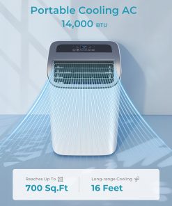 Alternative view of EUHOMY 8,000 BTU Portable Air Conditioners, 4-in-1 Portable AC Unit Up to 350 Sq.Ft, 4 Modes Quiet Air Conditioner with Remote Control, Cool, Fan, Dehumidifier, 24H Timer, Bedroom, Office, Apartments