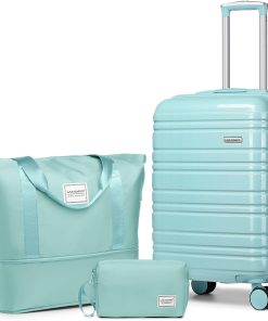 6-piece luggage set, expandable hardshell suitcase set with spinner wheels, lightweight rolling luggage set