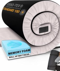 Alternative view of Matrix Comfort-Cell Memory Foam Camping Mattress Pad, Portable Foam Sleeping Pad for Camping, Roll up Sleeping Mat for Adults Floor Mattress Guest Floor Bed for Sleepover, Car, Tent SUV Cot Mattress