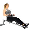 Sunny Health & Fitness Compact Adjustable Rowing Machine with 12 Levels of Resistance for Complete Body Workouts and Optional Free SunnyFit App Enhanced Connectivity