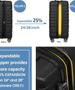 Alternative view of Luggage 6-piece hardshell expandable suitcase lightweight travel carry-on luggage set