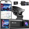 Dash Cam Front Rear 4K/2.5K Full HD Dash Camera Included 32GB Card Built-in Wi-Fi GPS