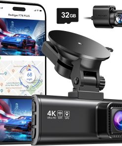 Dash Cam Front Rear 4K/2.5K Full HD Dash Camera Included 32GB Card Built-in Wi-Fi GPS