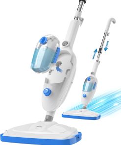 Steam Mop for Hardwood Floor Cleaning, Floor Steamer Cleaner Lightweight for Vinyl, Laminate, Carpet, Tile Hard Floors w/Adjustable Steam Modes & Height, 23ft Cord, 2 Washable Pad