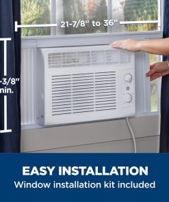 Alternative view of GE Window Air Conditioner Unit, 5,000 BTU for Small Rooms up to 150 sq ft. with Manual Adjustable Fan and Cooling Settings, Perfect for Small Bedroom or Living Room, Easy Install Kit Included, White