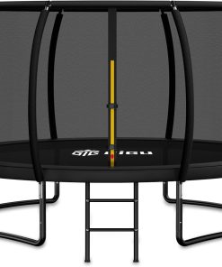 Gigu 10FT 12FT 14FT Recreational Trampolines with Enclosure Net and Ladder and Anti-Rust Coating, ASTM Approved Trampoline Outdoor for Kids and Adults Outdoor Yard Trampolines