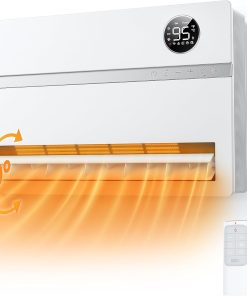 Dreo Smart Wall Heater, Electric Space Heater for Bedroom 1500W, 120° Vertical Oscillation, Adjustable Thermostat, Remote Control, 24H Timer, Easy-Mount Heater for Indoor Use, Works with Alexa, WH719S