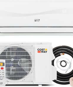 COSTWAY 12000BTU Mini Split Air Conditioner& Heater, 20 SEER2 115V Wall-Mounted Ductless AC Unit Cools Rooms up to 750 Sq. Ft, Energy Efficient Inverter AC with Heat Pump (Blast Series)